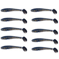 4.5cm 10pcs /Pack HENGJIA Spaghetti Worm T-Tail Soft Bait Spiral Fishing Dummy Lures(Color 5)