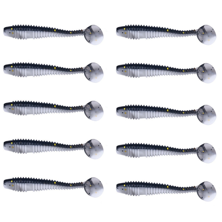 5.5cm 10pcs /Pack HENGJIA Spaghetti Worm T-Tail Soft Bait Spiral Fishing Dummy Lures(Color 1)