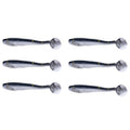 7.5cm 6pcs /Pack HENGJIA Spaghetti Worm T-Tail Soft Bait Spiral Fishing Dummy Lures(Color 1)