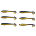 7.5cm 6pcs /Pack HENGJIA Spaghetti Worm T-Tail Soft Bait Spiral Fishing Dummy Lures(Color 2)