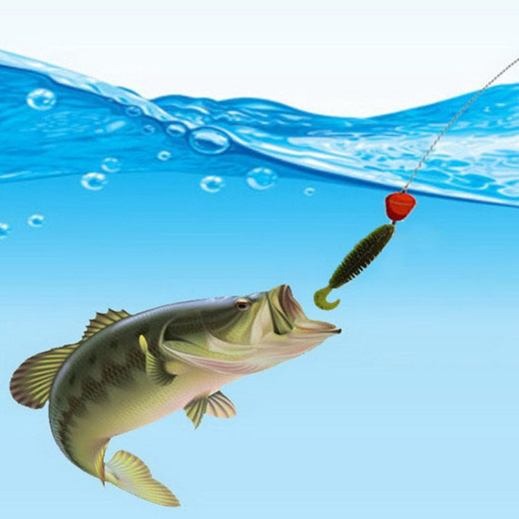 4.5cm 10pcs /Pack HENGJIA Spaghetti Worm T-Tail Soft Bait Spiral Fishing Dummy Lures(Color 2)