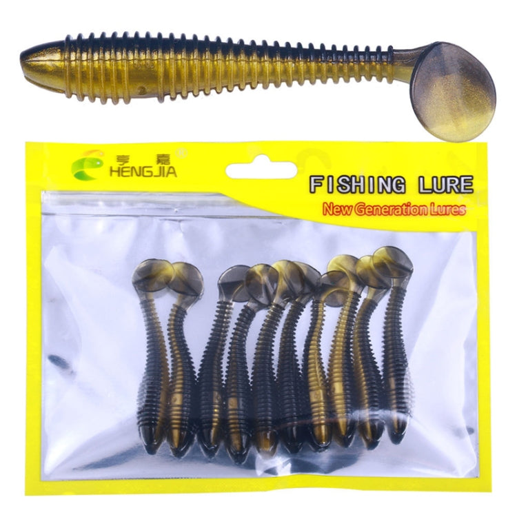 7.5cm 6pcs /Pack HENGJIA Spaghetti Worm T-Tail Soft Bait Spiral Fishing Dummy Lures(Color 5)