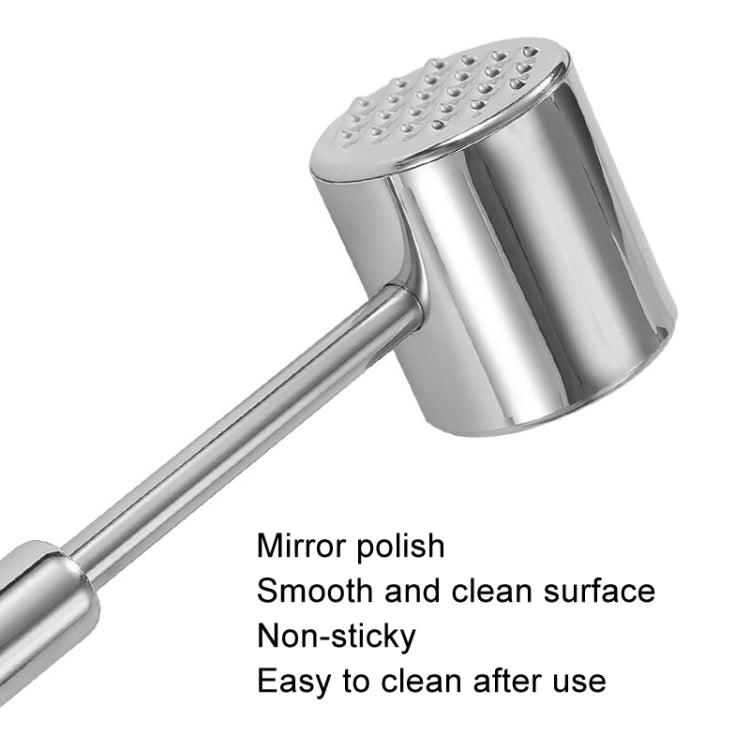 304 Stainless Steel Beef Hammer Thickened Solid Knocker Kitchen Double Sided Meat Looser, Handle: Aluminum