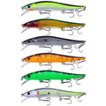 6colors /Set HENGJIA MI169 Submerged Minnow Dummy Bait Lua Hard Fishing Lures, Size: 12cm 13.6g