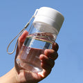 Outdoor Large Capacity Sports Mug Frosted Plastic Portable Leak-proof Teacups, Color: 400ml Transparent White