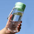 Outdoor Large Capacity Sports Mug Frosted Plastic Portable Leak-proof Teacups, Color: 600ml Transparent Green