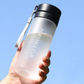 Outdoor Large Capacity Sports Mug Frosted Plastic Portable Leak-proof Teacups, Color: 600ml Frosted Black