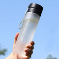 Outdoor Large Capacity Sports Mug Frosted Plastic Portable Leak-proof Teacups, Color: 800ml Frosted Black