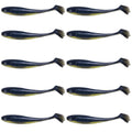 7.5cm 10pcs /Pack HENGJIA T-Tail Soft Dummy Bait Freshwater Fishing Lures(Color 1)