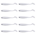 7.5cm 10pcs /Pack HENGJIA T-Tail Soft Dummy Bait Freshwater Fishing Lures(Color 4)
