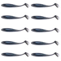 7.5cm 10pcs /Pack HENGJIA T-Tail Soft Dummy Bait Freshwater Fishing Lures(Color 6)