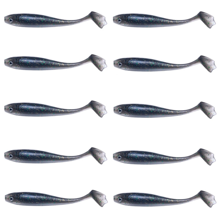 7.5cm 10pcs /Pack HENGJIA T-Tail Soft Dummy Bait Freshwater Fishing Lures(Color 6)