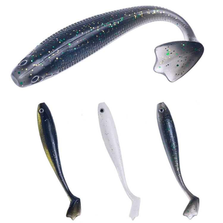 10.5cm 6pcs /Pack HENGJIA T-Tail Soft Dummy Bait Freshwater Fishing Lures(Color 4)