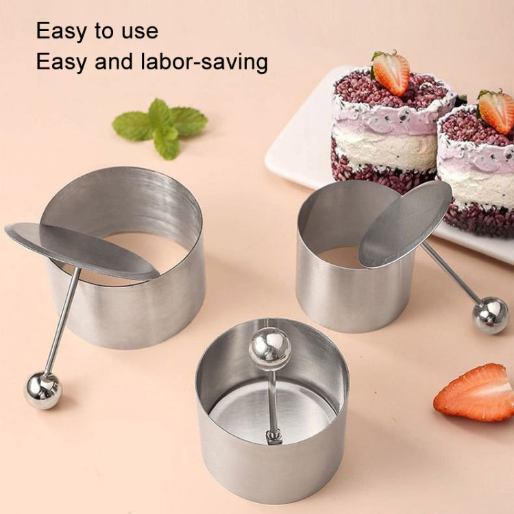Small Stainless Steel Tiramisu Mold Mousse Cake Disk Mold