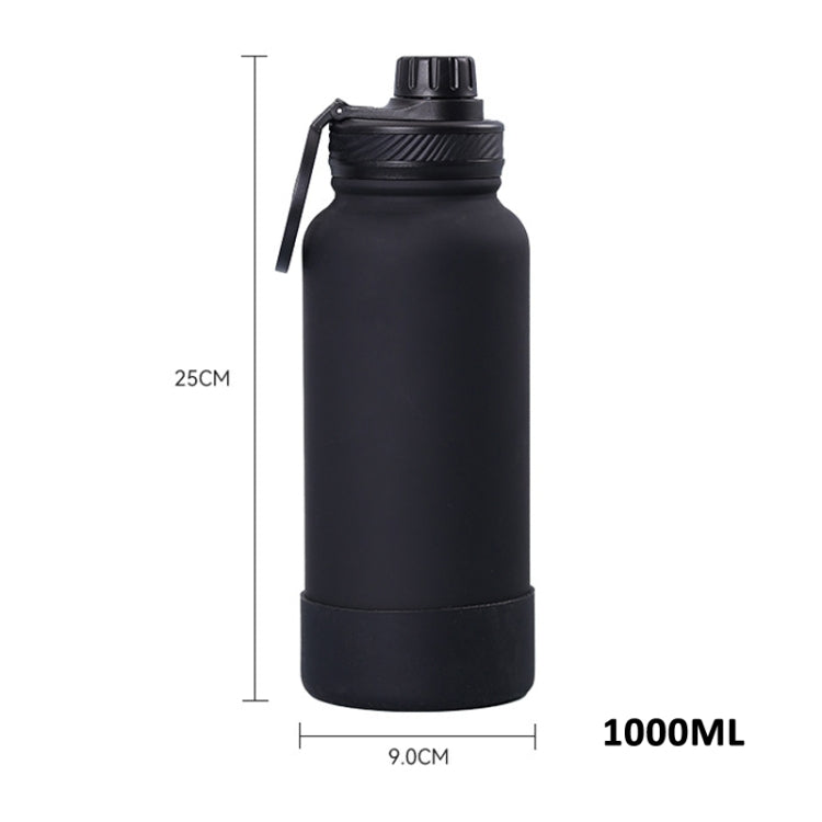 1000ml Sports Bottle With Phone Magnetic Holder Stainless Steel Thermos Cup