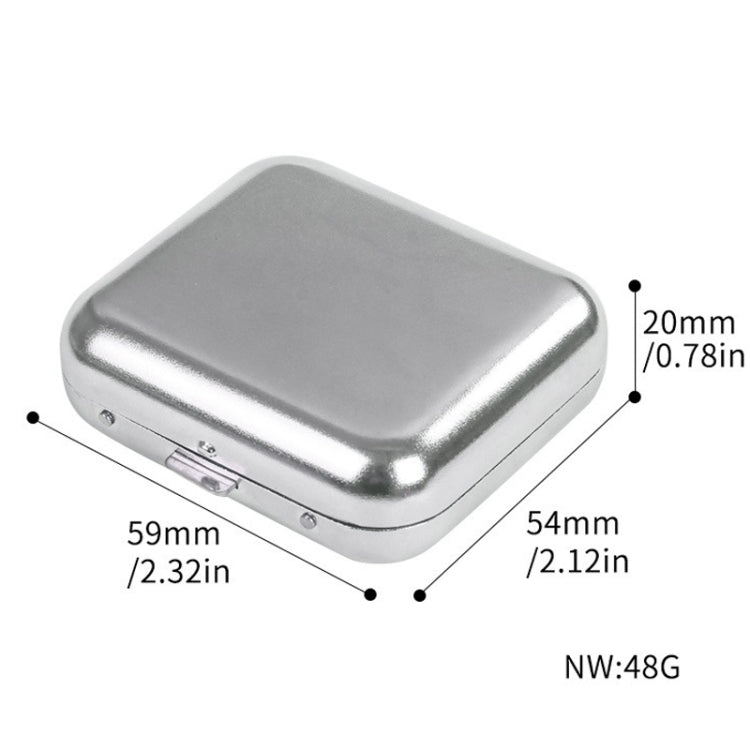 Mini Metal Ashtray Outdoor Portable Pocket Cigarette Holder, Style: Square