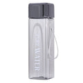 500ml Simple Square Mug Portable Leak-Proof Plastic Cup Sports Camping Bottle(Grey)