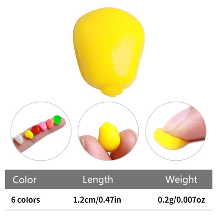 50pcs /Pack HENGJIA SO183 Floating Water Corn Soft Bait Plastic Lua Dummy Lures(Luminous Color)