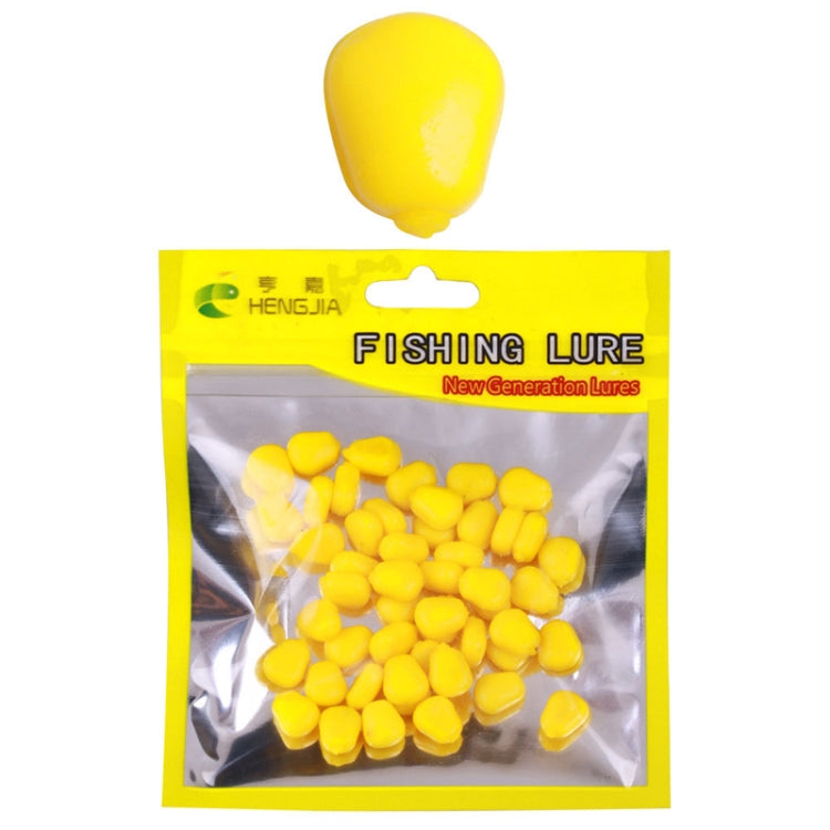 50pcs /Pack HENGJIA SO183 Floating Water Corn Soft Bait Plastic Lua Dummy Lures(Luminous Color)