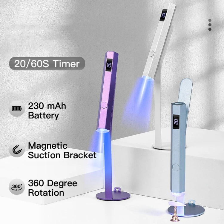 UV Nail Dryer Lamp With 2-speed Timing & Magnetic Bracket(Blue)
