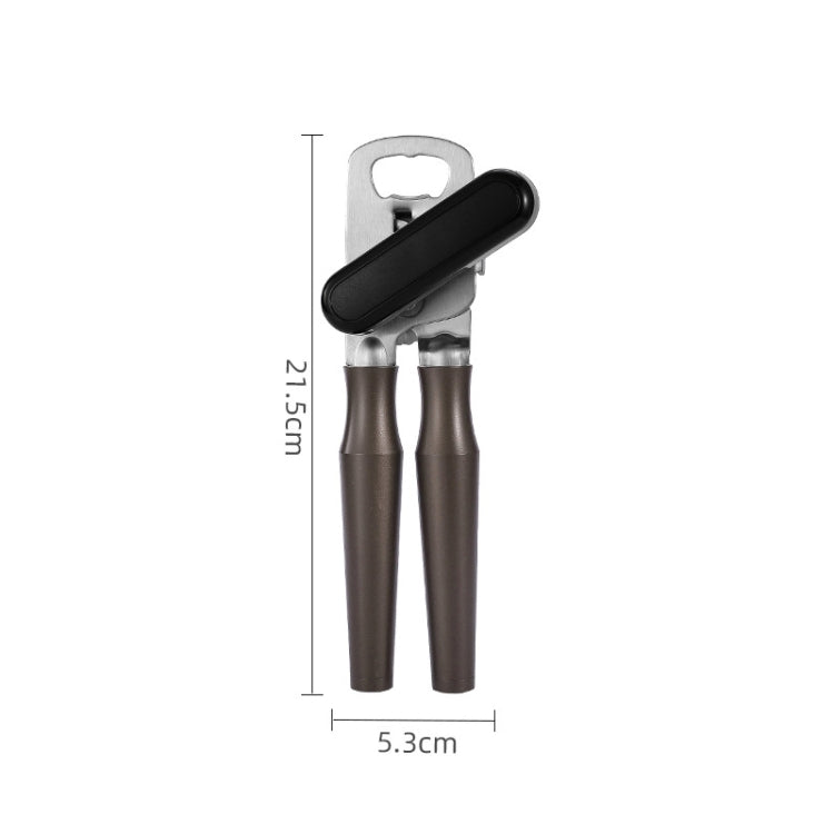 Stainless Steel Can Opener Multifunctional Kitchen Bottle Opener, Style: Aluminum Handle
