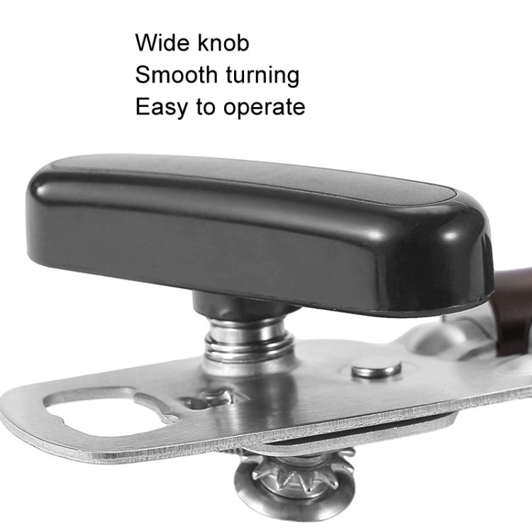Stainless Steel Can Opener Multifunctional Kitchen Bottle Opener, Style: Aluminum Handle