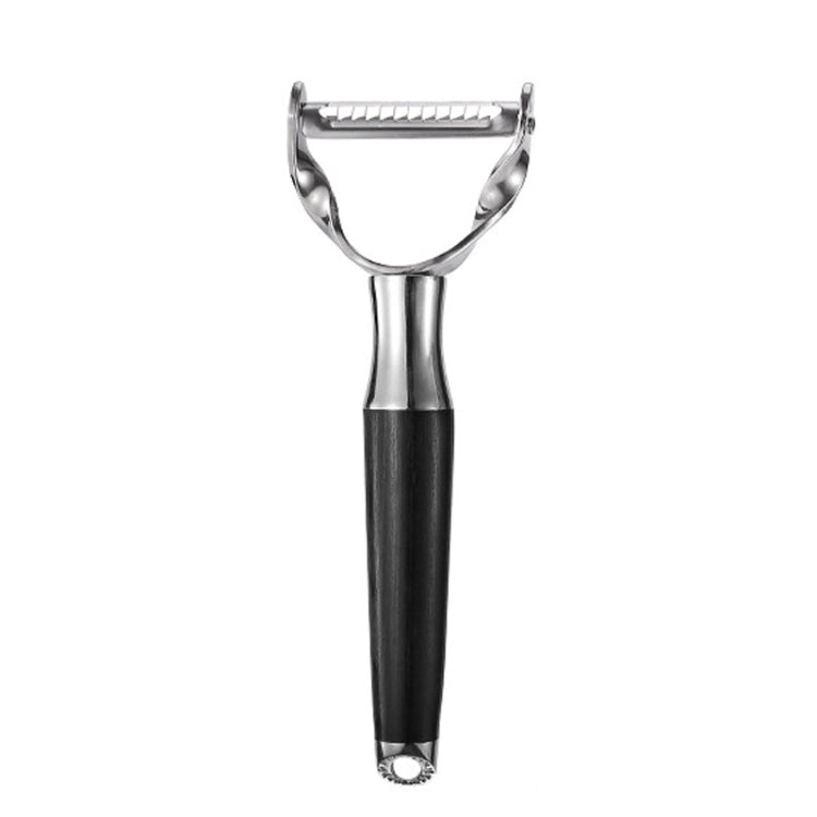 304 Stainless Steel Paring Knife Multifunctional Peeler Fruit and Vegetable Scraper(Shredding Serrated)