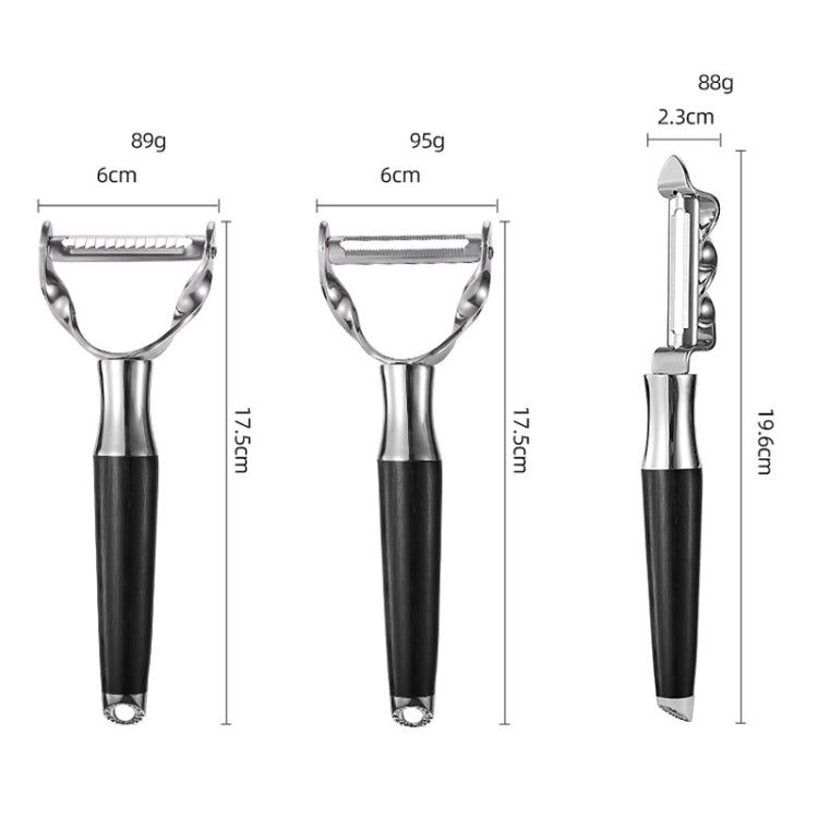 304 Stainless Steel Paring Knife Multifunctional Peeler Fruit and Vegetable Scraper(Peeling Serrated)