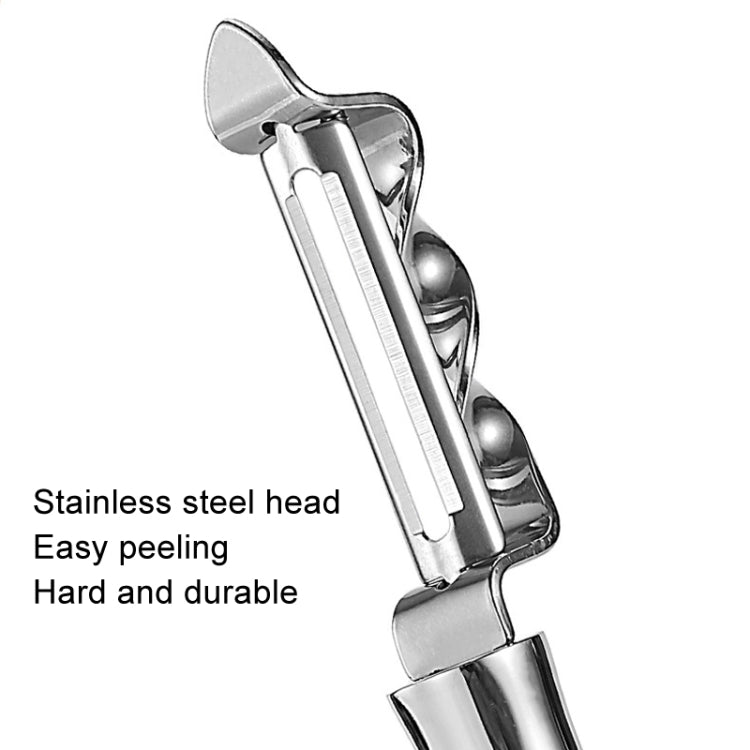 304 Stainless Steel Paring Knife Multifunctional Peeler Fruit and Vegetable Scraper(Shredding Serrated)