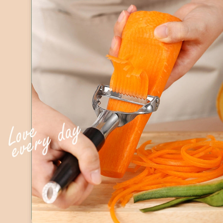 304 Stainless Steel Paring Knife Multifunctional Peeler Fruit and Vegetable Scraper(Peeling Flat)