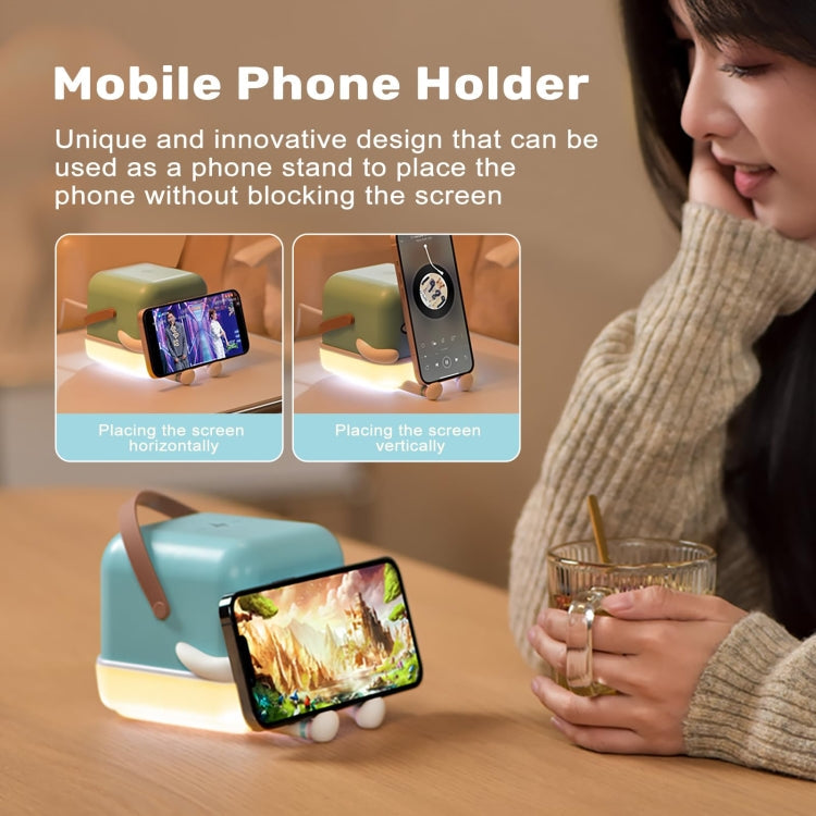 ICARER FAMILY IF-C01 Cartoon Adjustable Phone Holder Night Light With Wireless Charger(Ice Cubes)
