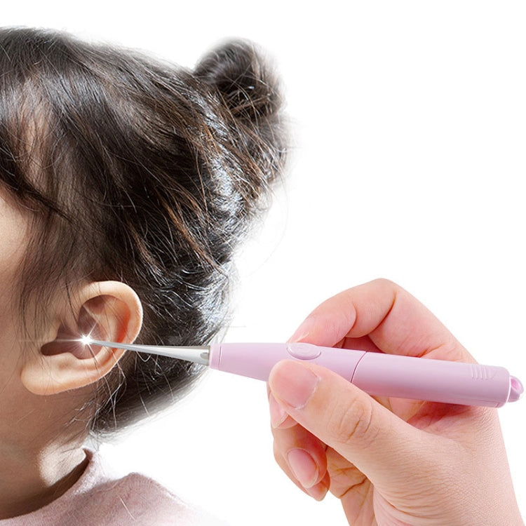 LED Light Ear Cleaning Scoop Children Ear Scoop Baby Ear Wax Pick Cleaner(White)