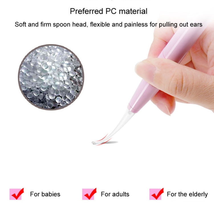 LED Light Ear Cleaning Scoop Children Ear Scoop Baby Ear Wax Pick Cleaner(White)