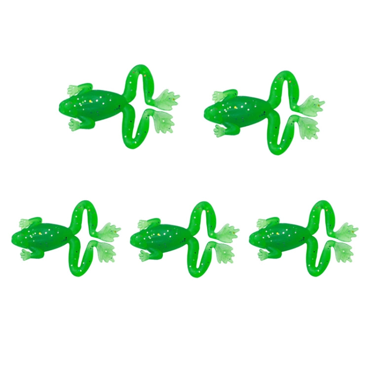 5pcs /Pack HENGJIA SO193 Thunderfrog Soft Bait Lua Fishing Dummy Lures, Size: 5.5cm 2.7g(Dark Green)