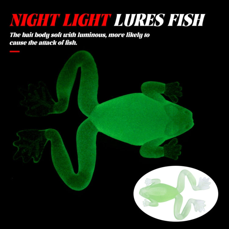 5pcs /Pack HENGJIA SO193 Thunderfrog Soft Bait Lua Fishing Dummy Lures, Size: 5.5cm 2.7g(Luminous Color)