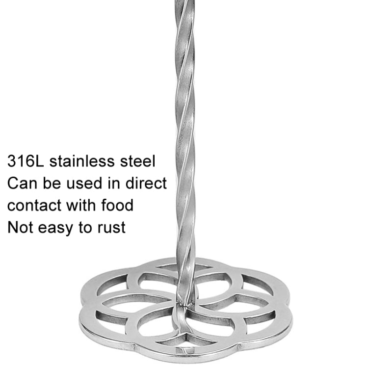 Aluminum Handle 316L Stainless Steel Potato Masher Thickened Taro Mashing Gadgets