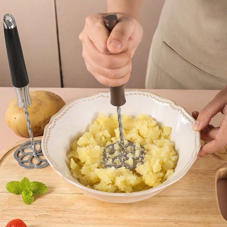 Wooden Handle 316L Stainless Steel Potato Masher Thickened Taro Mashing Gadgets