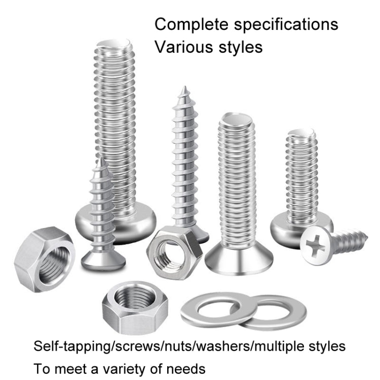 Set B 18 Types 15 Cells Screws Nuts Washers Self-Tapping Screws Set