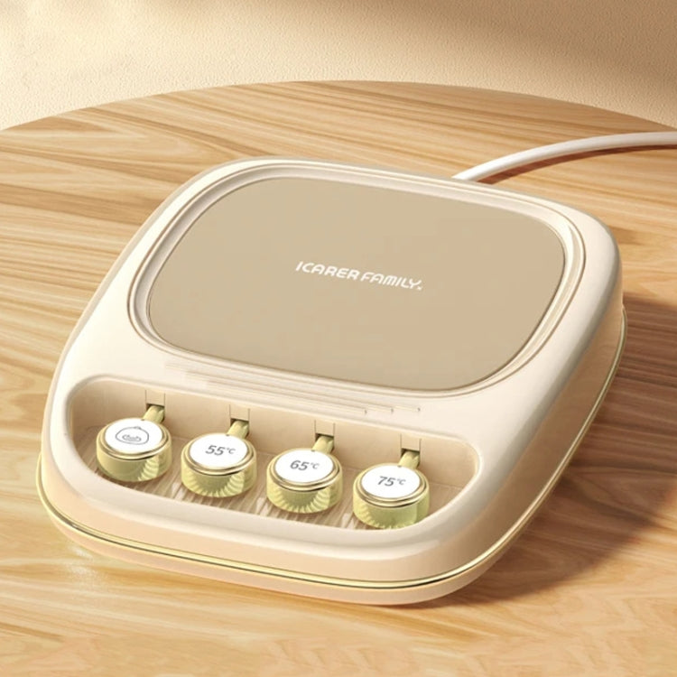 ICARER FAMILY IF-ND01 Smart Thermostatic Coaster Thermal Insulation Heating Base, CN Plug(Beige)