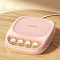 ICARER FAMILY IF-ND01 Smart Thermostatic Coaster Thermal Insulation Heating Base, CN Plug(Pink)
