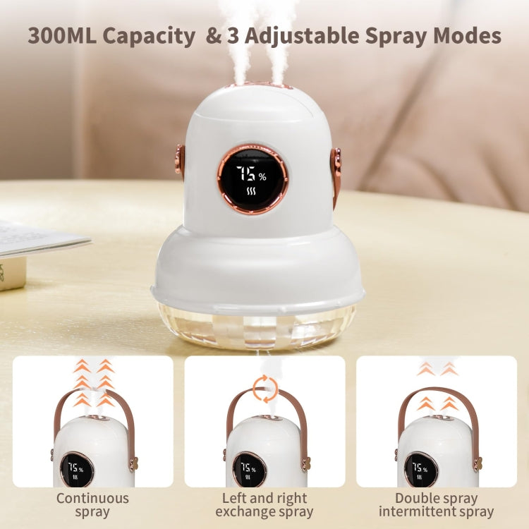 ICARER FAMILY IF-JS01 USB Charging Desktop Night Light Dual-spray Humidifier, Color: Green (Digital)