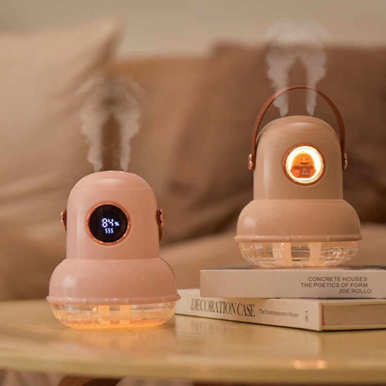 ICARER FAMILY IF-JS01 USB Charging Desktop Night Light Dual-spray Humidifier, Color: White (Doll)