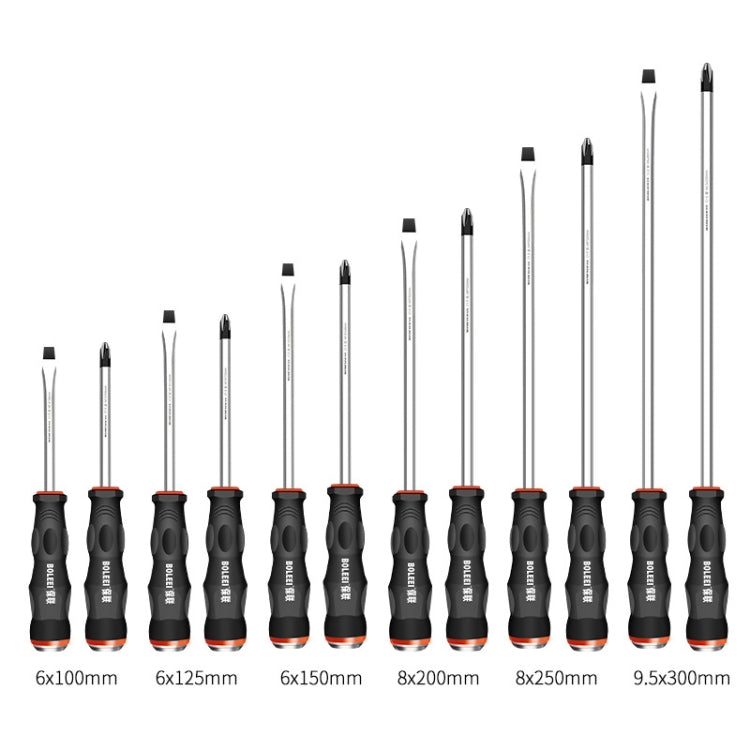 BOLEEI 9.5x300mm Phillips Heart Piercing Knockable Screwdriver Convertible Tool