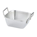304 Stainless Steel With Double Ear Snack Tray Fried Chicken Chips Cold Dishes Candy Snacks Tray, Size: Small Square (Silver)