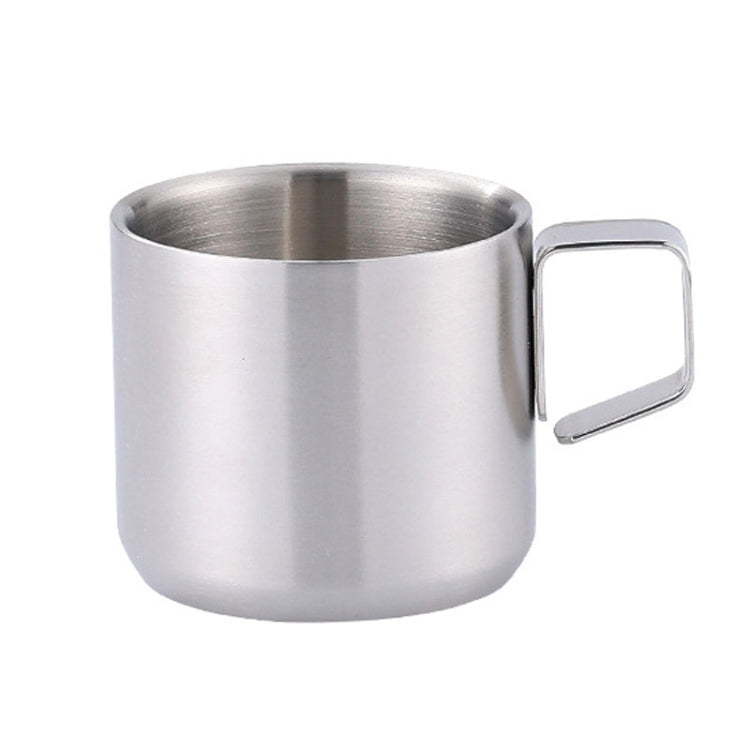 200ml 304 Stainless Steel Double Layer Insulated Mug Children Drop-proof Water Cup Coffee Mug(Silver)