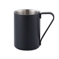 280ml 304 Stainless Steel Double Layer Insulated Mug Children Drop-proof Water Cup Coffee Mug(Black)