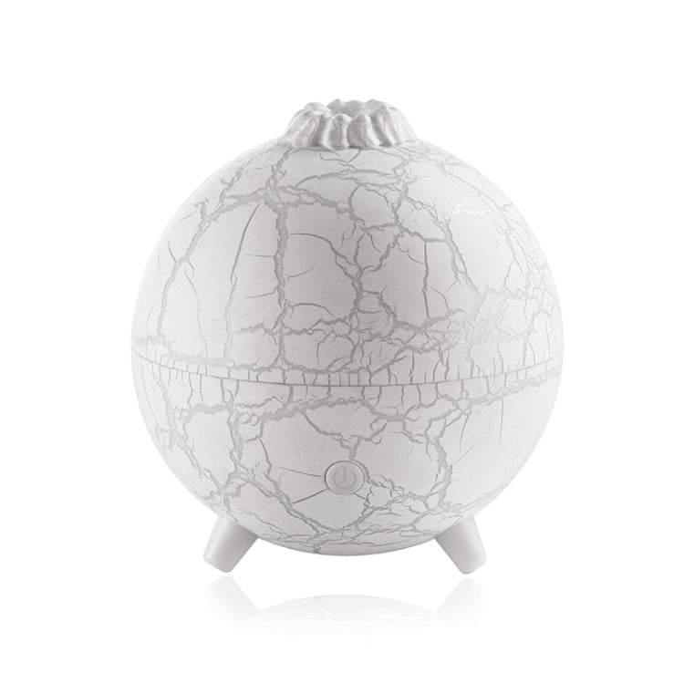 D612 USB Plug-in Colorful Gradient Atmosphere Light Flame Crack Aromatherapy Humidifier(White)