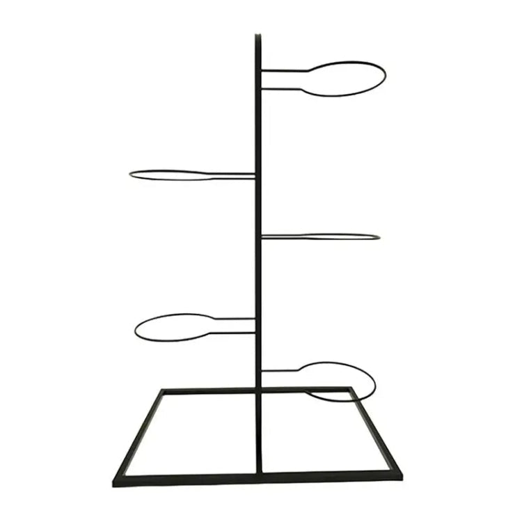 5 Layers Basketball Storage Rack Volleyball Stand Holder(Black)