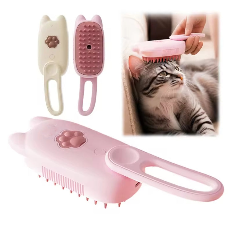 Pet Electrical Spray Massage Comb Hair Removal Cleaning Grooming Brush(Cat Rotating Handle Pink)