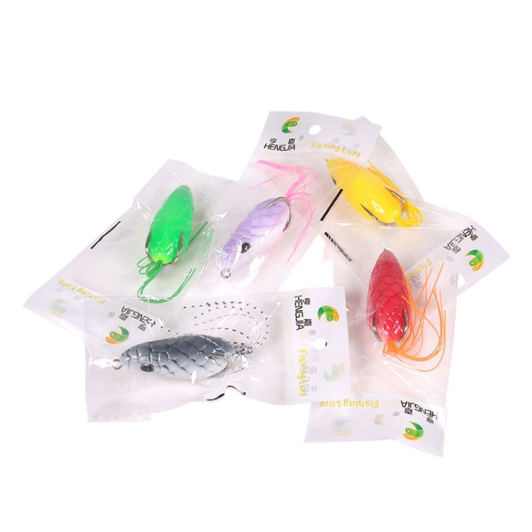 5colors /Set HENGJIA FO035 Lua Snake Skin Thunder Brogue Dummy Bait Blackfish Fishing Bait, Size: 6cm 10g